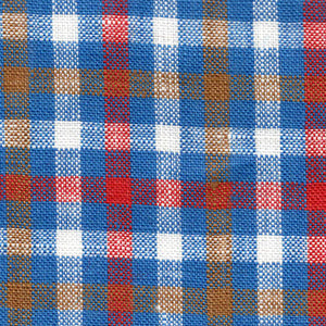 Blue with Red Tattersall Check Linen - Made-to-Order Shirt