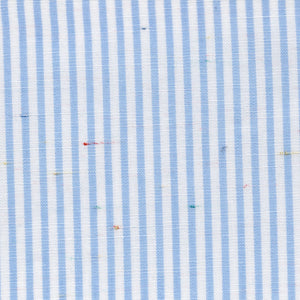 Sky Blue Banker Stripe with Color Flecks Broadcloth - Made-to-Order Shirt