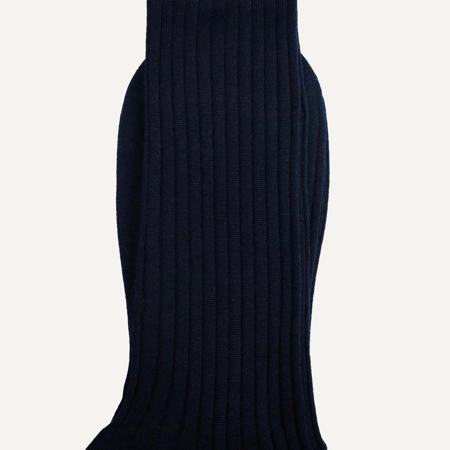 Navy Mid-Calf Sock