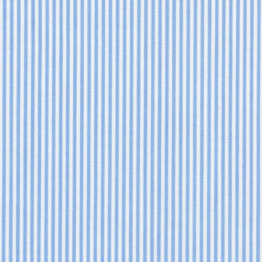 Light Blue Banker Stripe Broadcloth - Made-to-Order Shirt