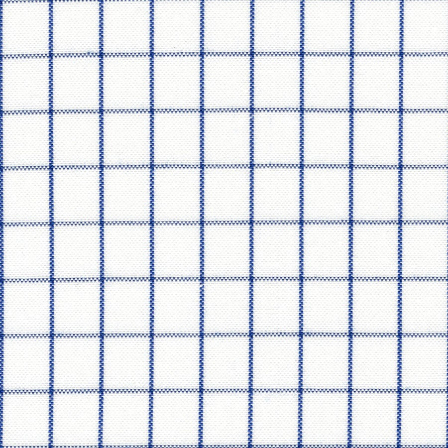 Blue Large Graph Check Broadcloth - Made-to-Order Shirt