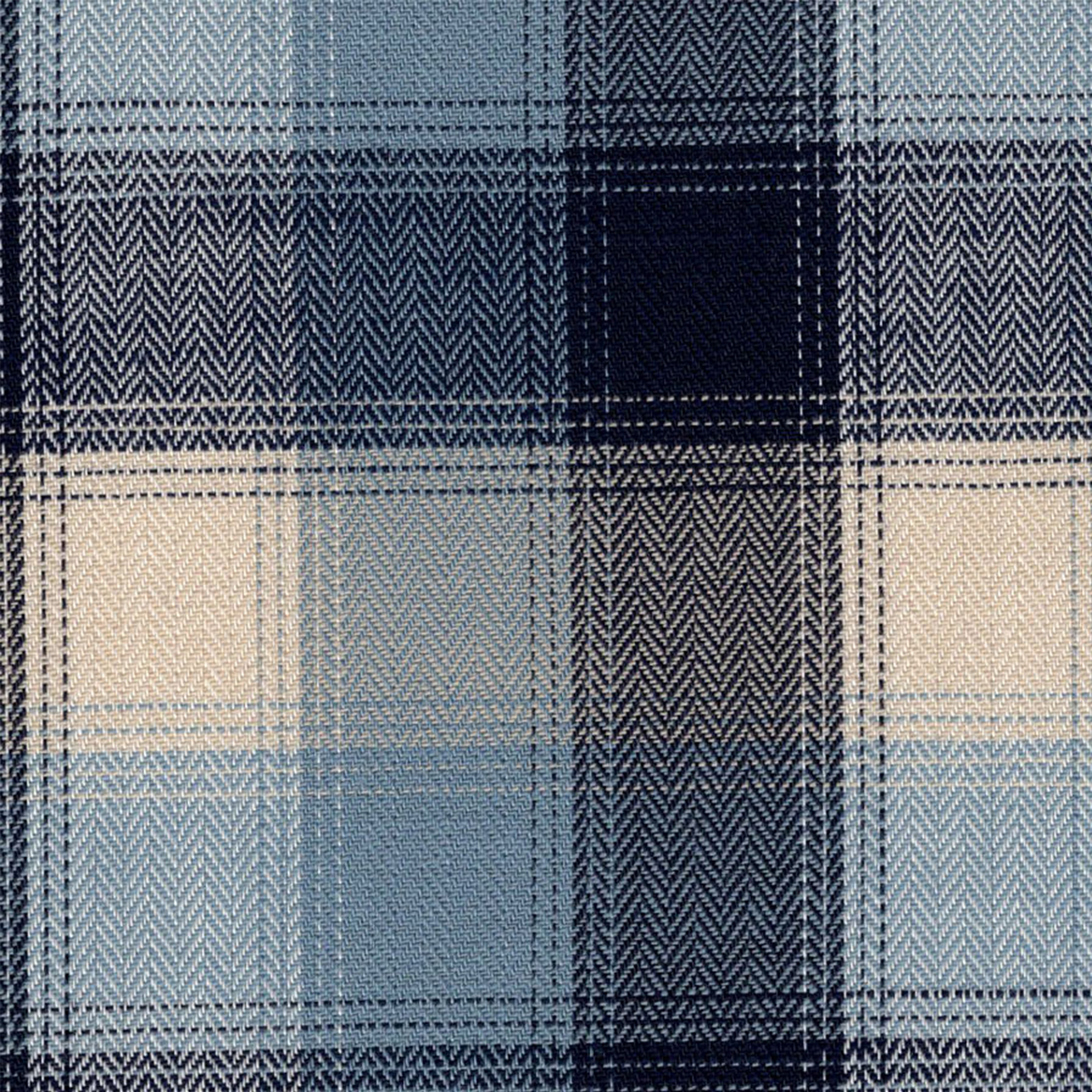 Navy, Blue & Cream Plaid Twill- Made-to-Order Shirt