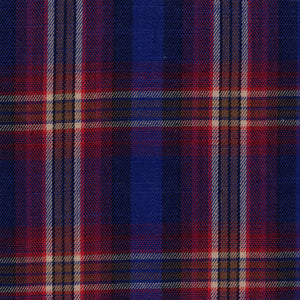 Blue, Royal, Red Plaid Twill- Made-to-Order Shirt