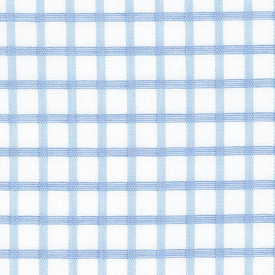 Light Blue Tattersall Check Broadcloth - Made-to-Order Shirt