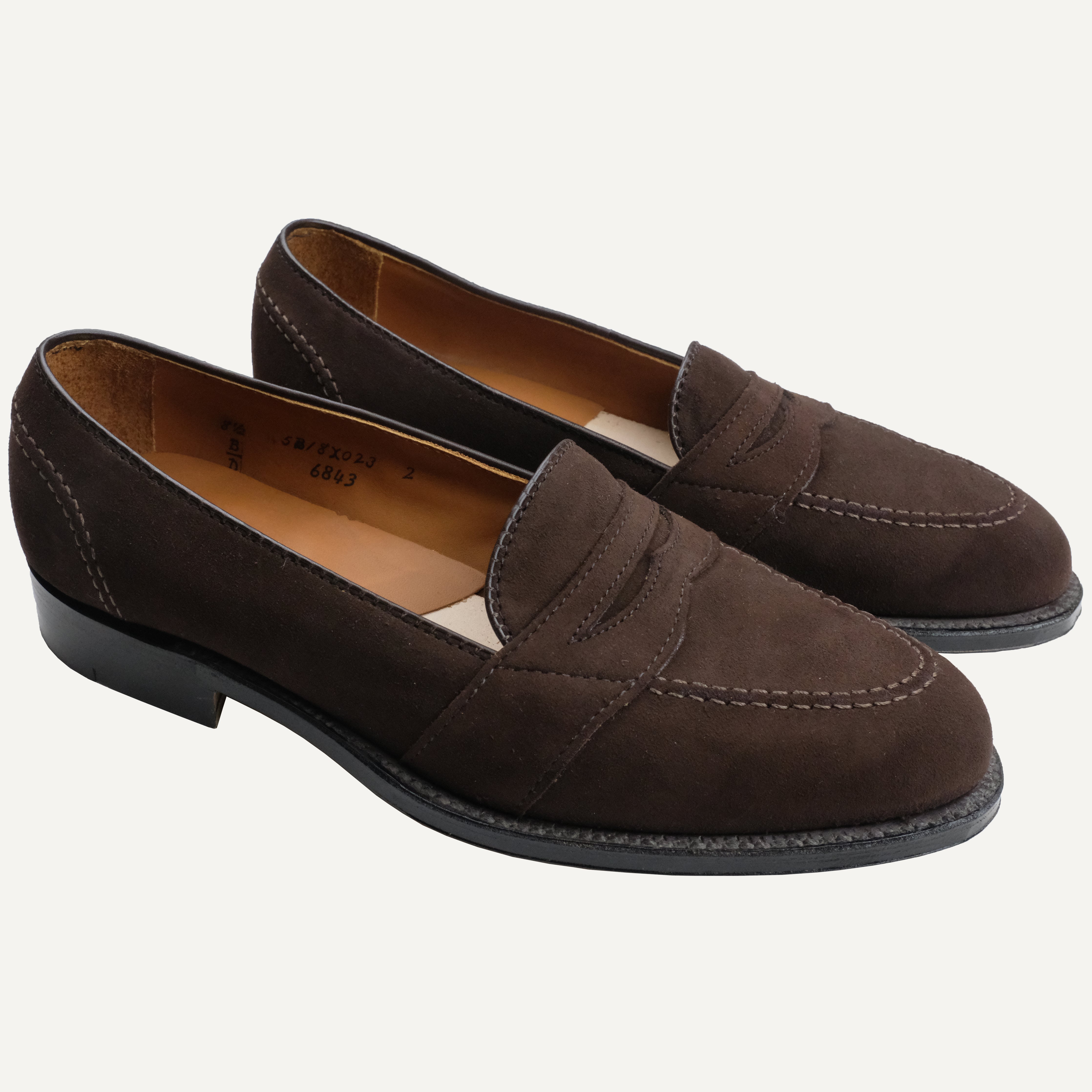 Alden for Junior's - Mocha Kid Suede Full Strap Penny Loafer