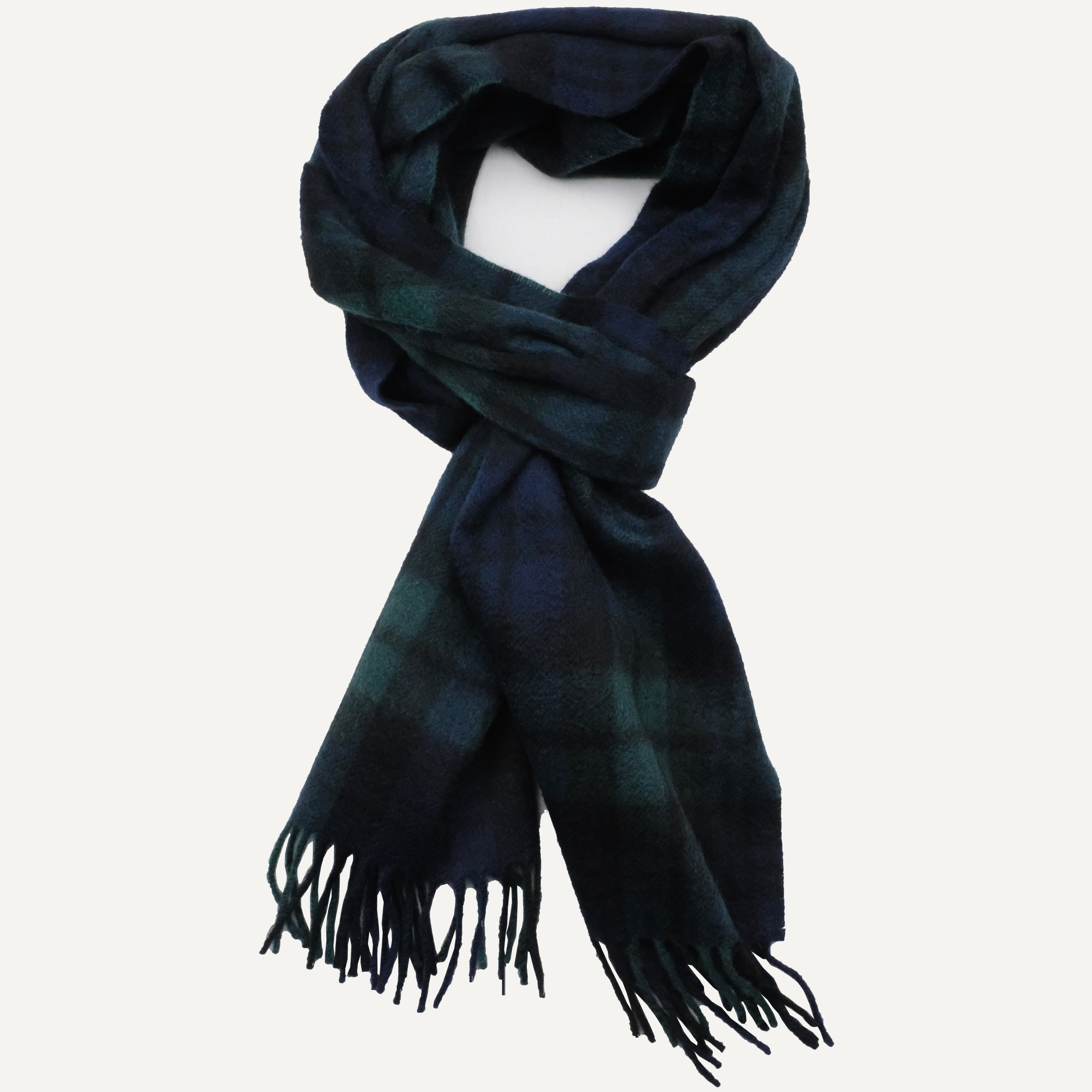 Black Watch Tartan Cashmere Scarf