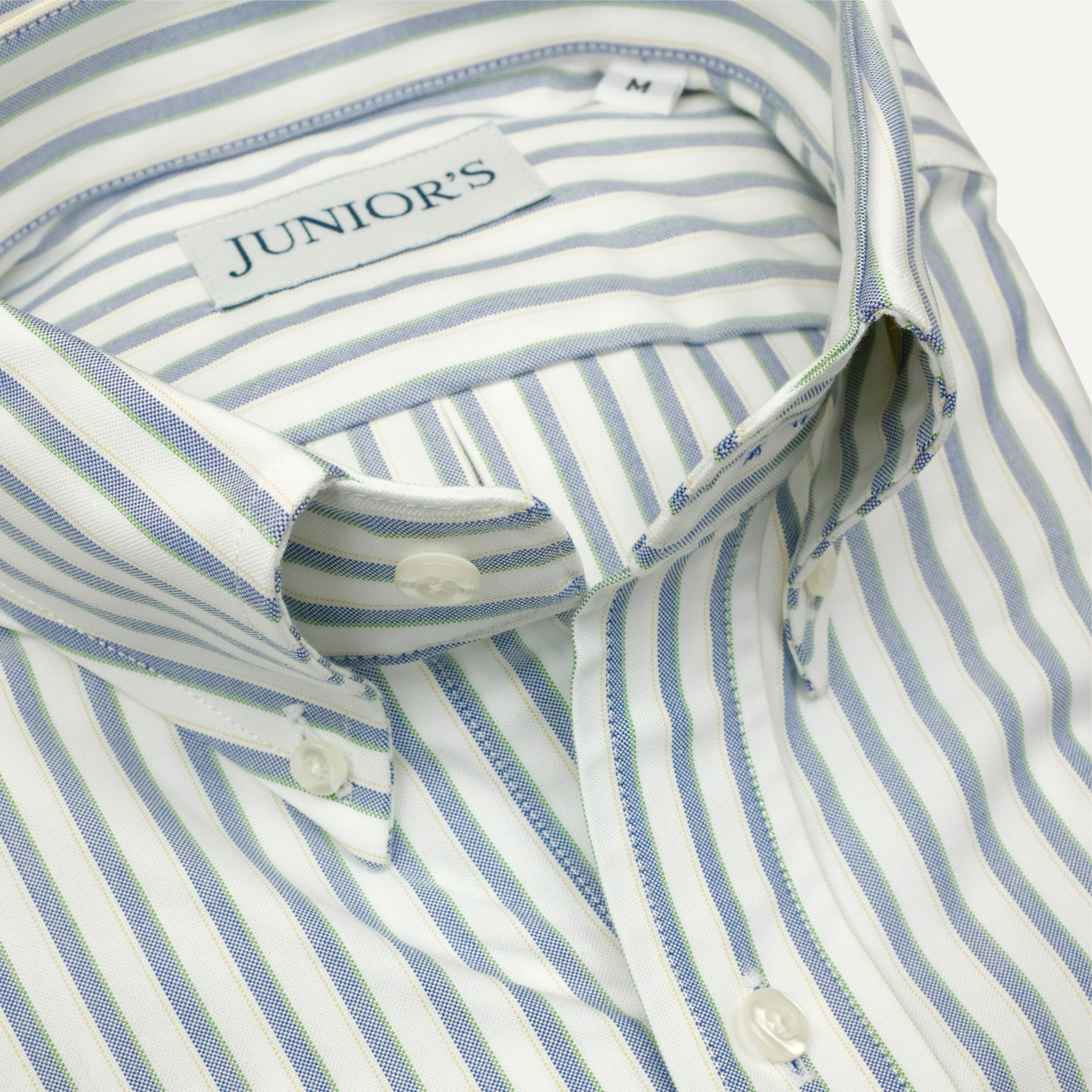 Blue Stripe Oxford Cloth Button-Down Sport Shirt