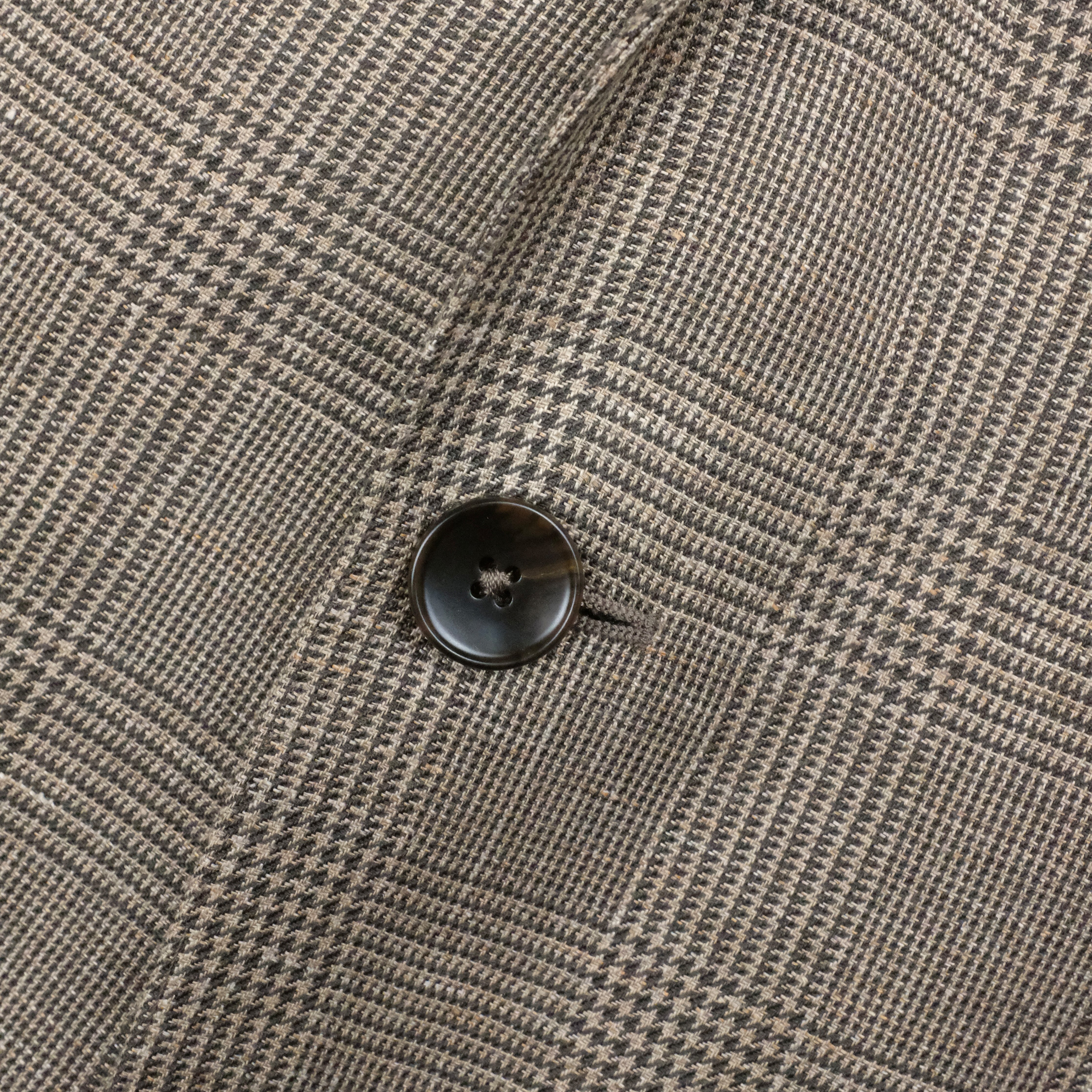 Brown Glen Plaid Wool & Linen Sport Coat