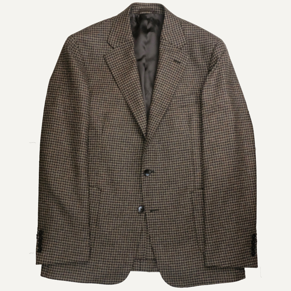 Brown Houndstooth Lambswool Sport Coat