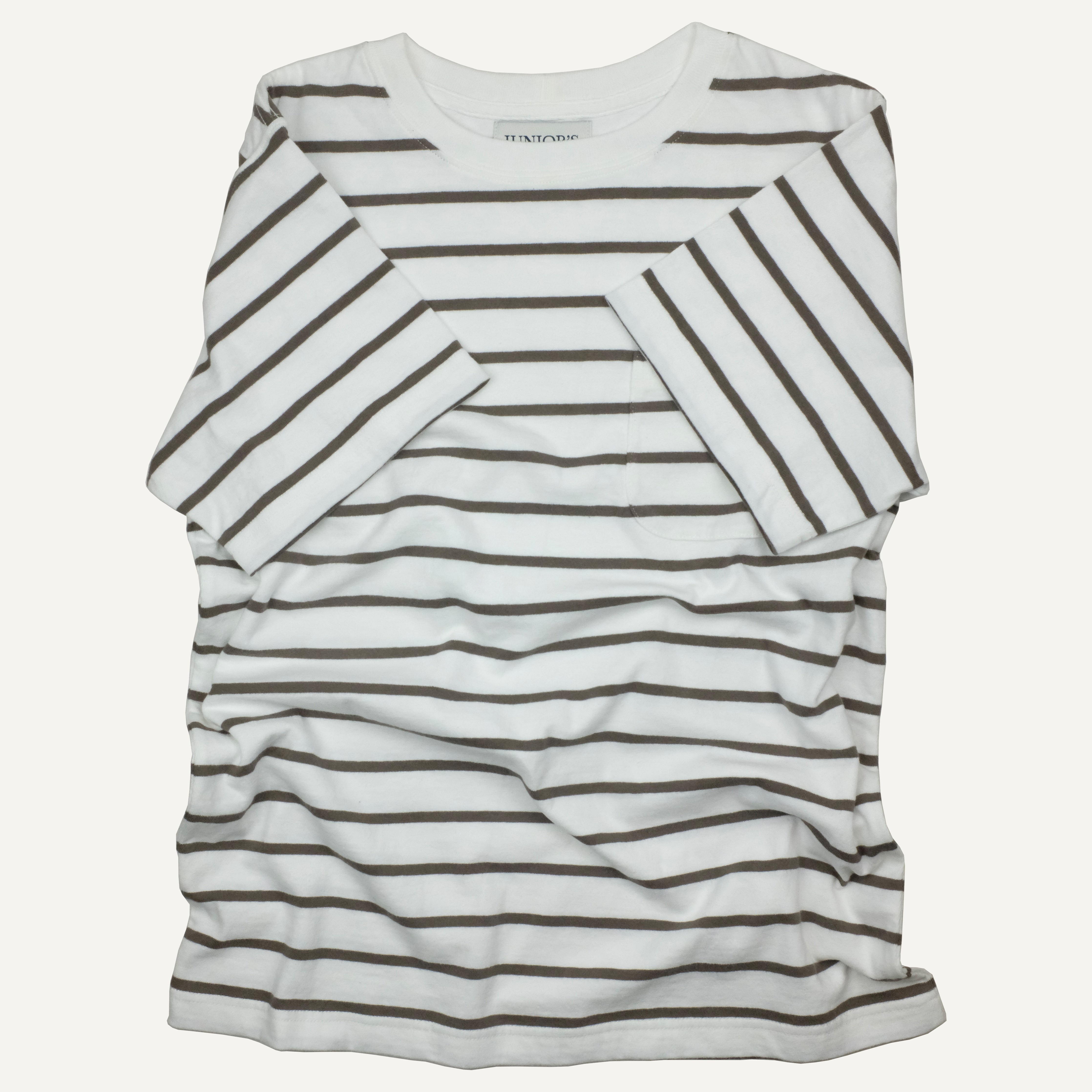 Mocha & White Striped Tee Shirt