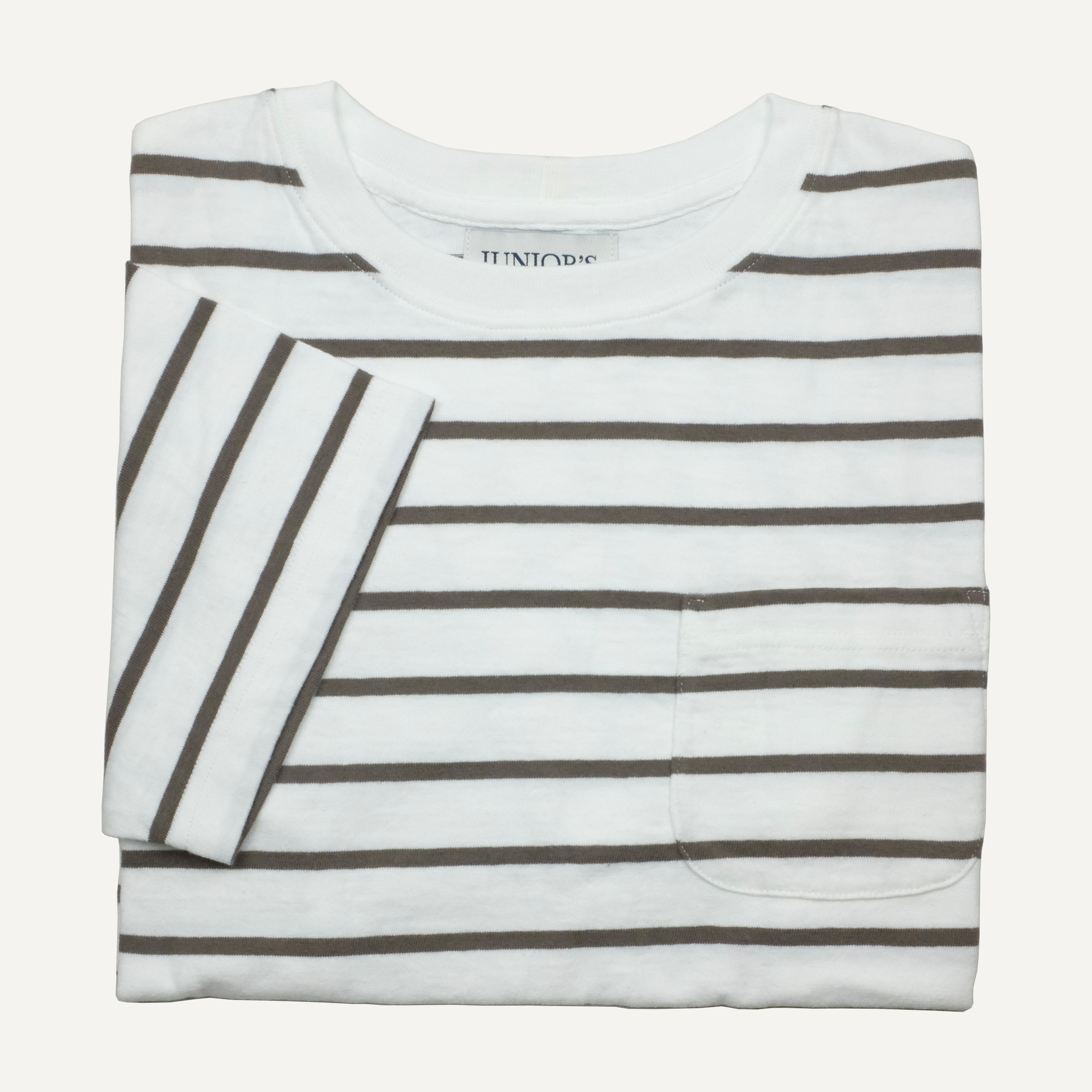 Mocha & White Striped Tee Shirt
