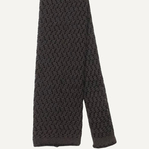Brown Silk Knit Tie