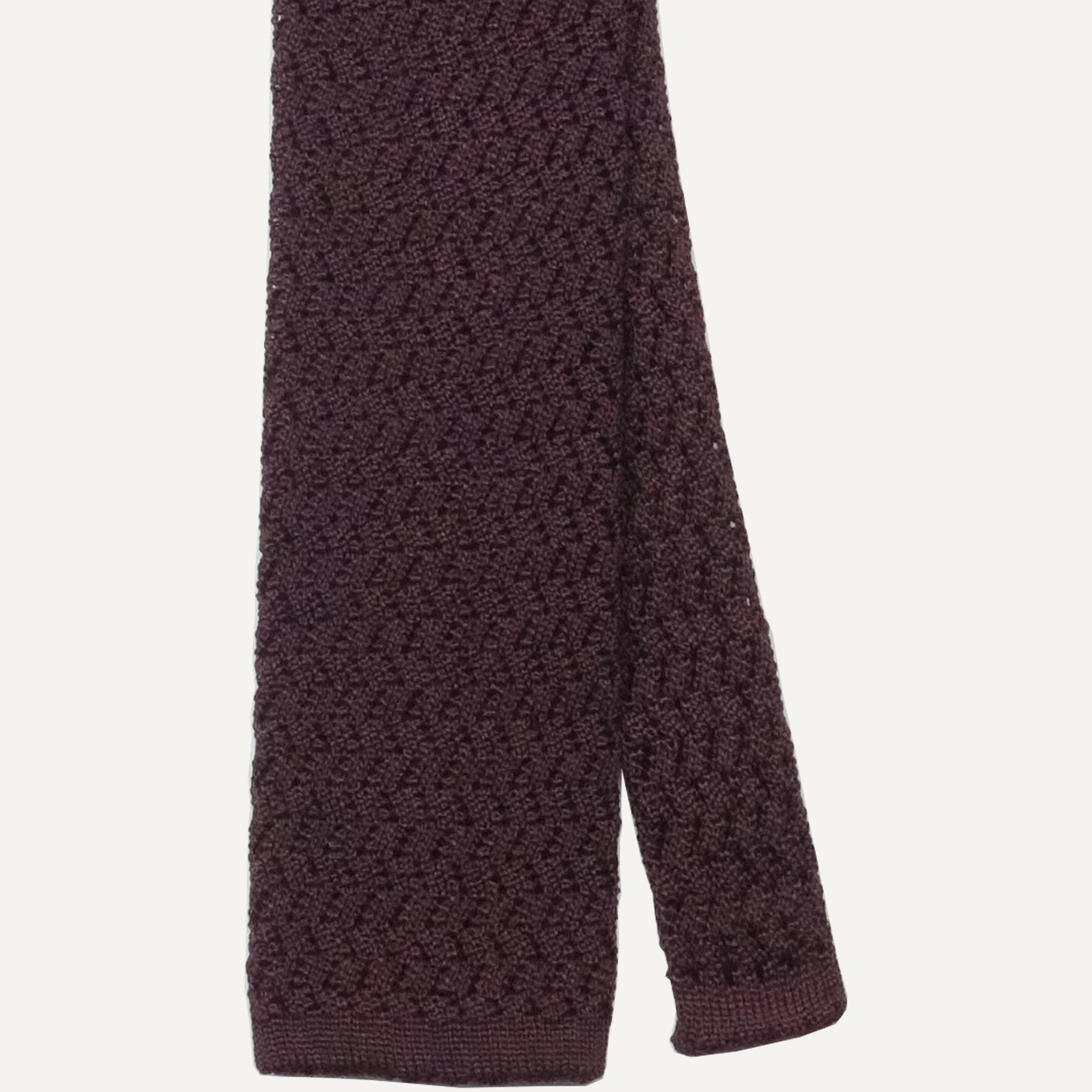 Burgundy Silk Knit Tie