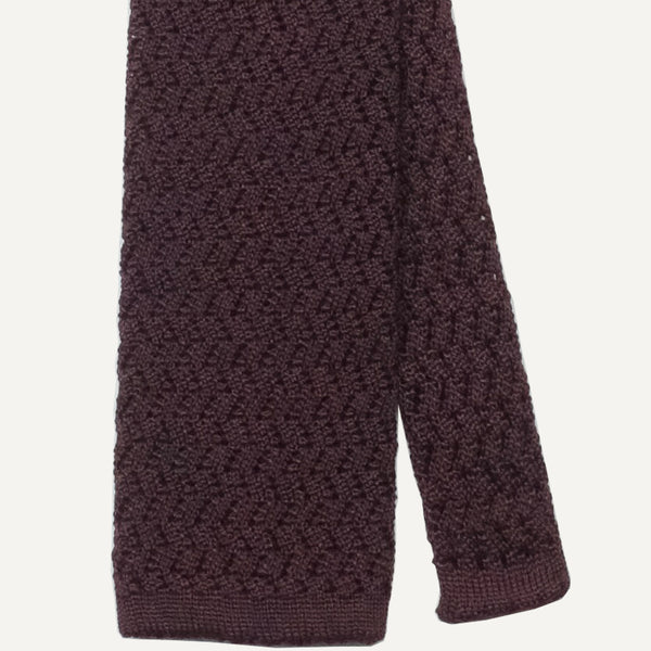 Burgundy Ikat Silk Bow Tie main image 0