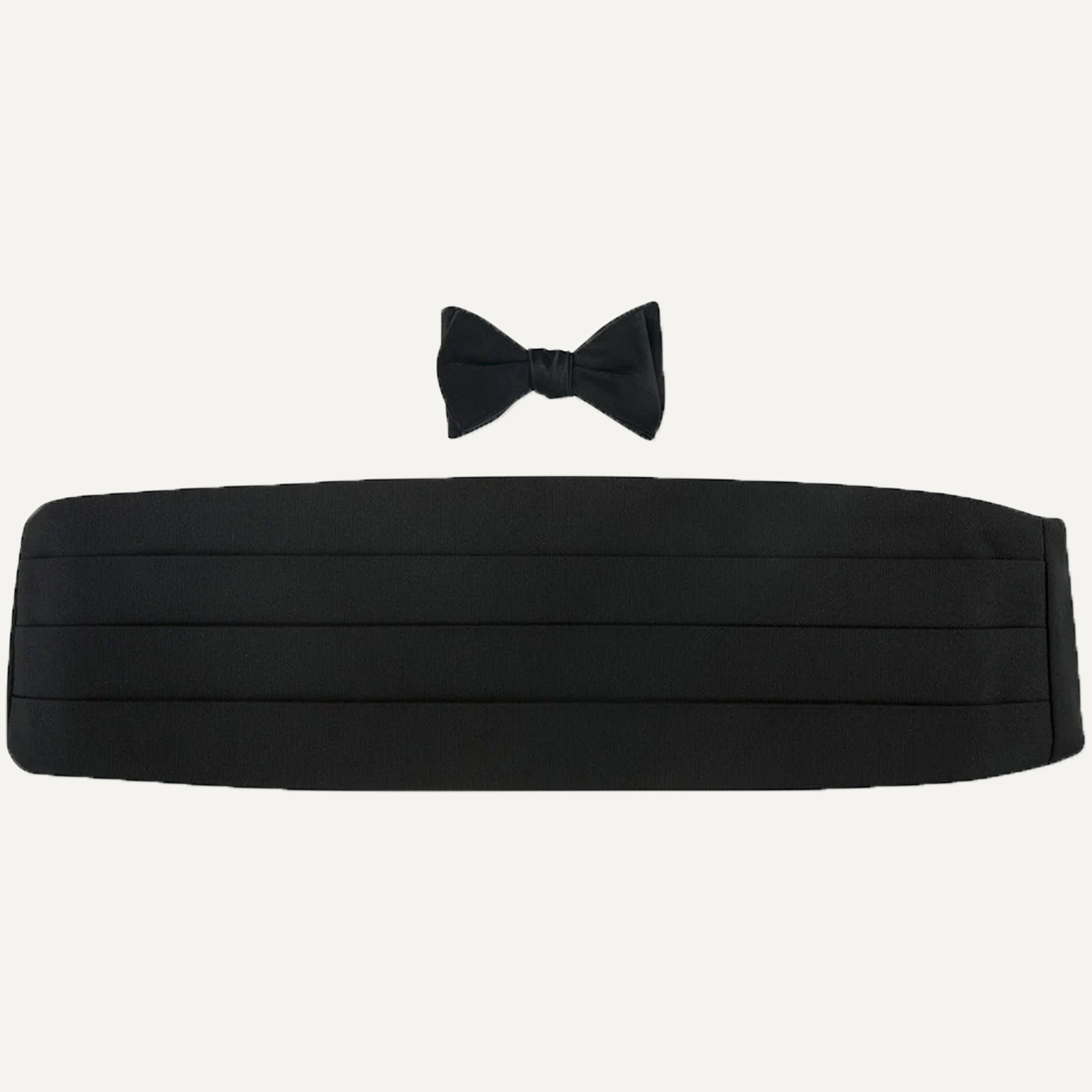 Black Grosgrain Bow Tie & Cummerbund Set