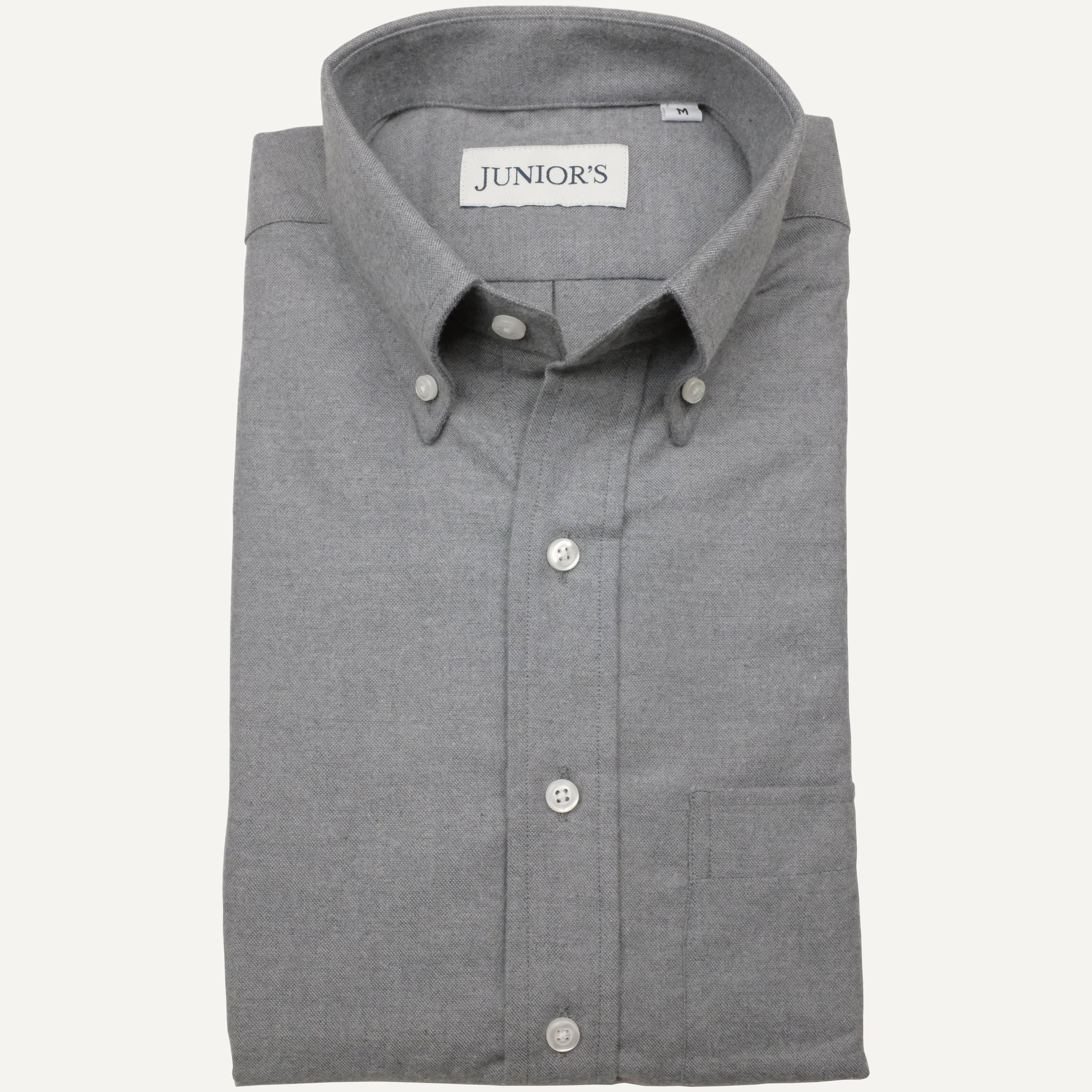 Grey Flannel Button-Down Sport Shirt