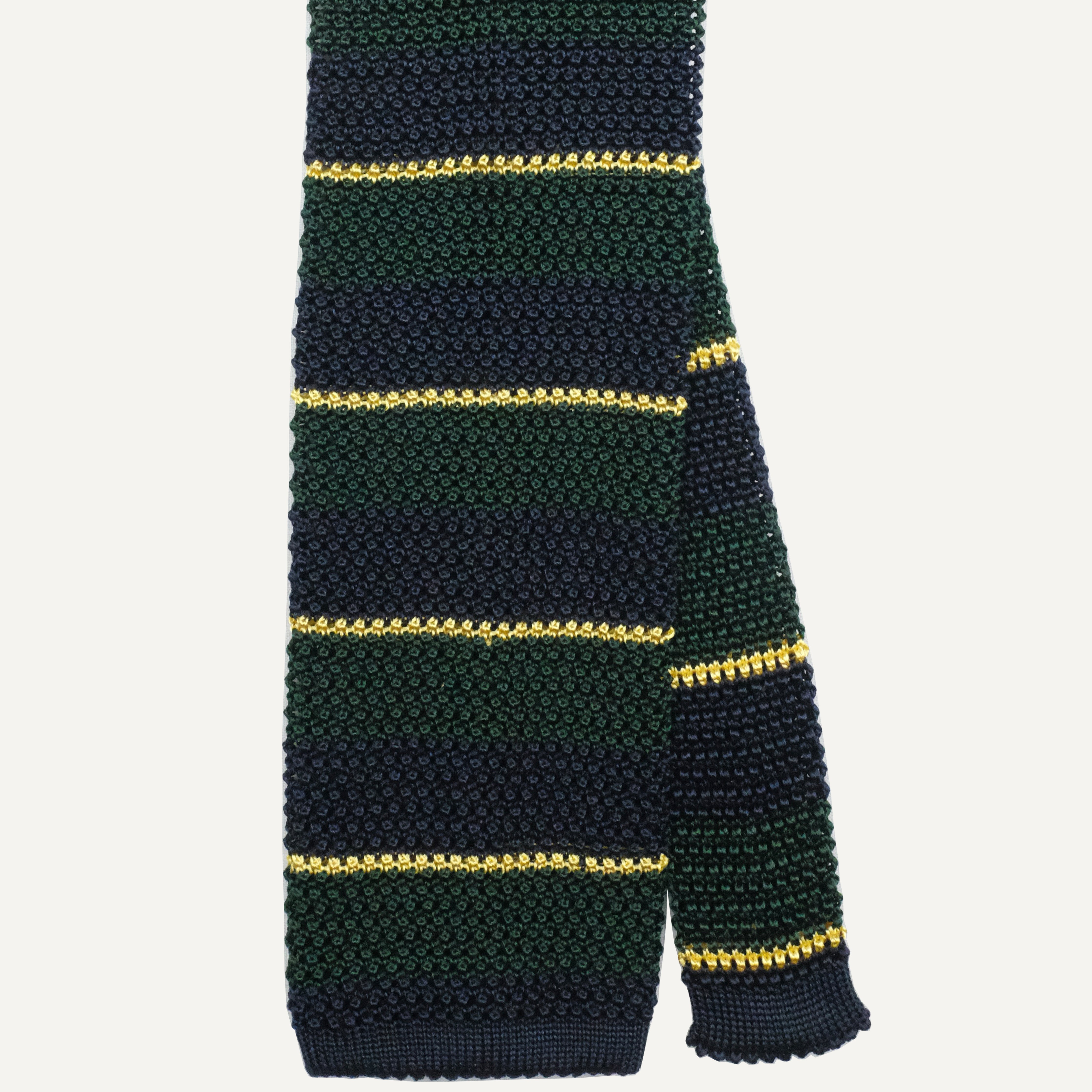 Hunter & Navy Stripe Silk Knit Tie