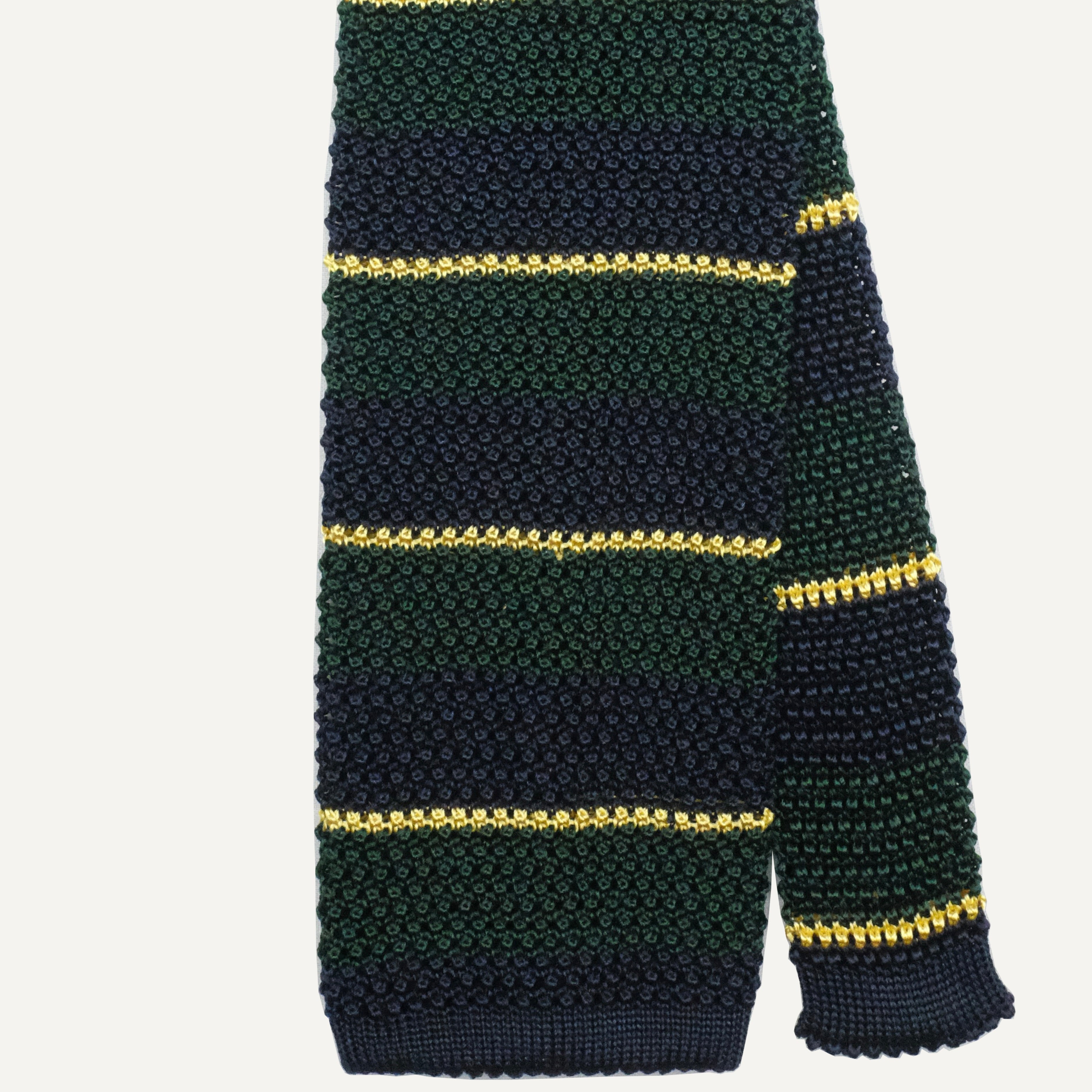 Hunter & Navy Stripe Silk Knit Tie