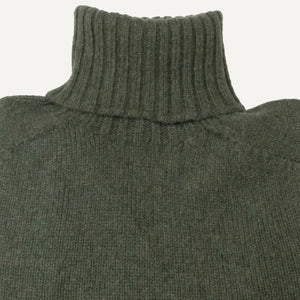 Loden Scottish Lambswool Rollneck Sweater