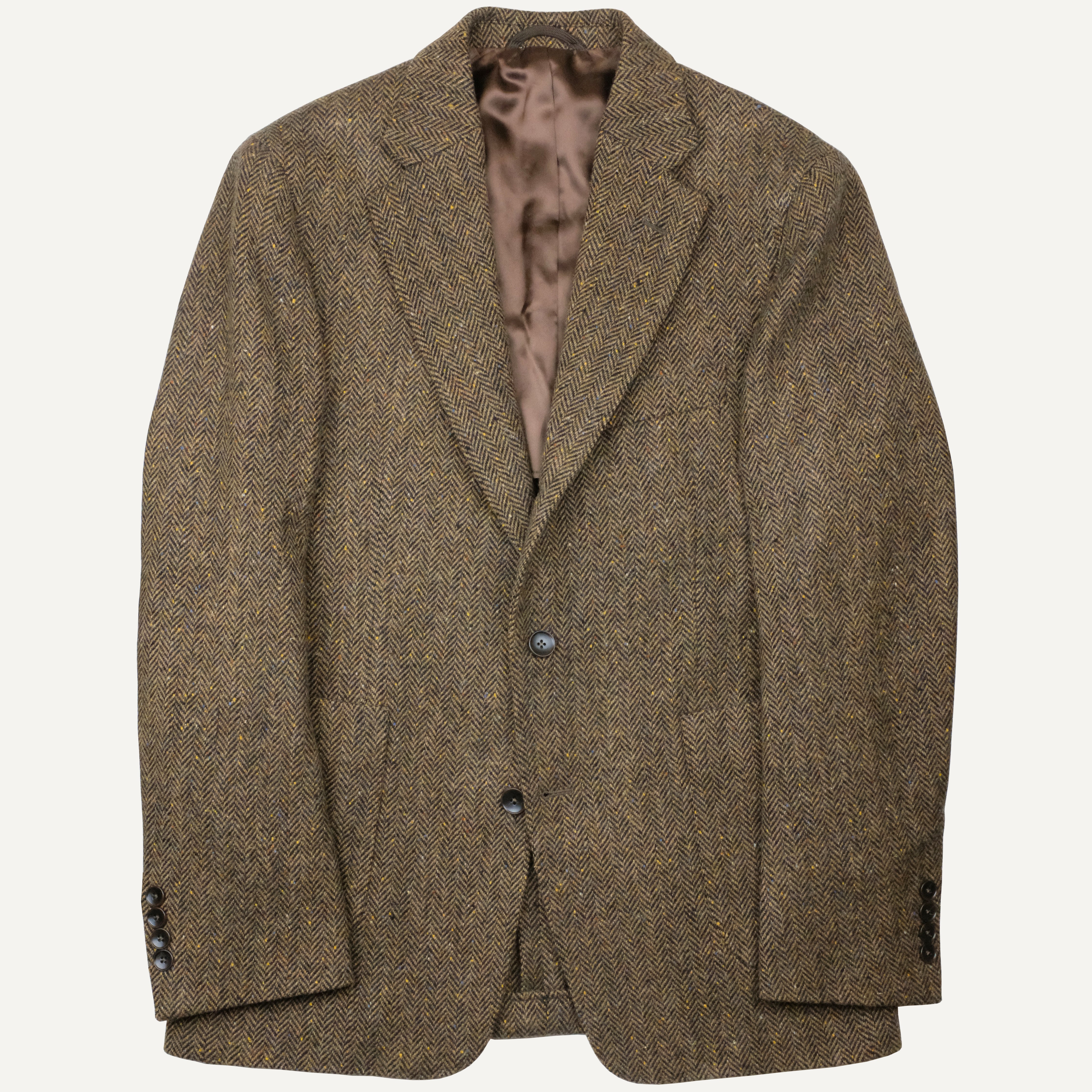 Brown Donegal Herringbone Tweed Sport Coat
