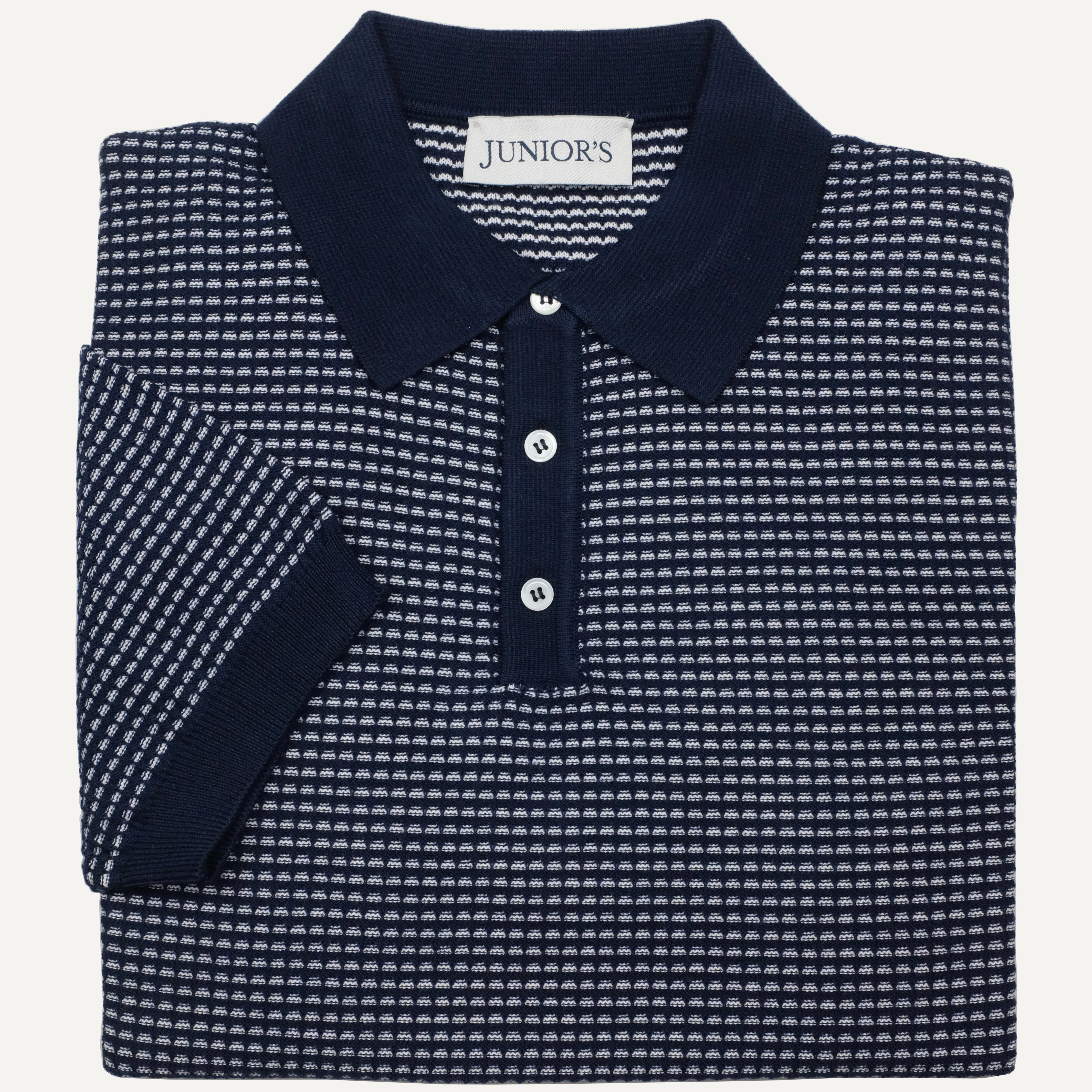 【新品】8gshoot LOGO JACQUARD KNIT POLO ネイビー Navy Jacquard Cotton Polo