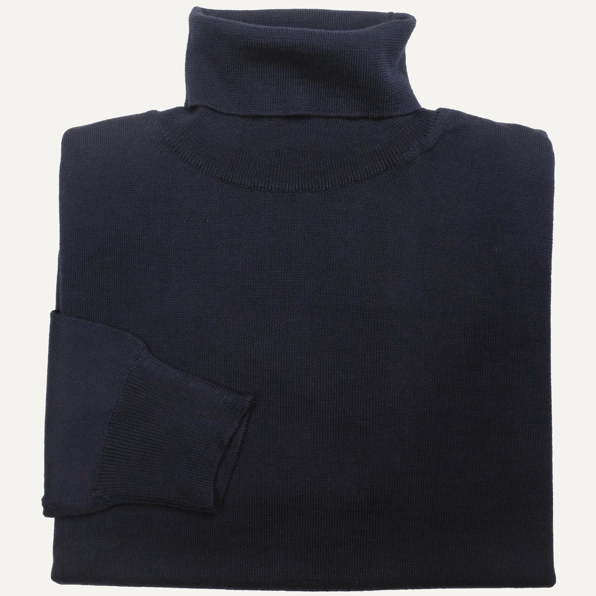 Navy Merino Rollneck