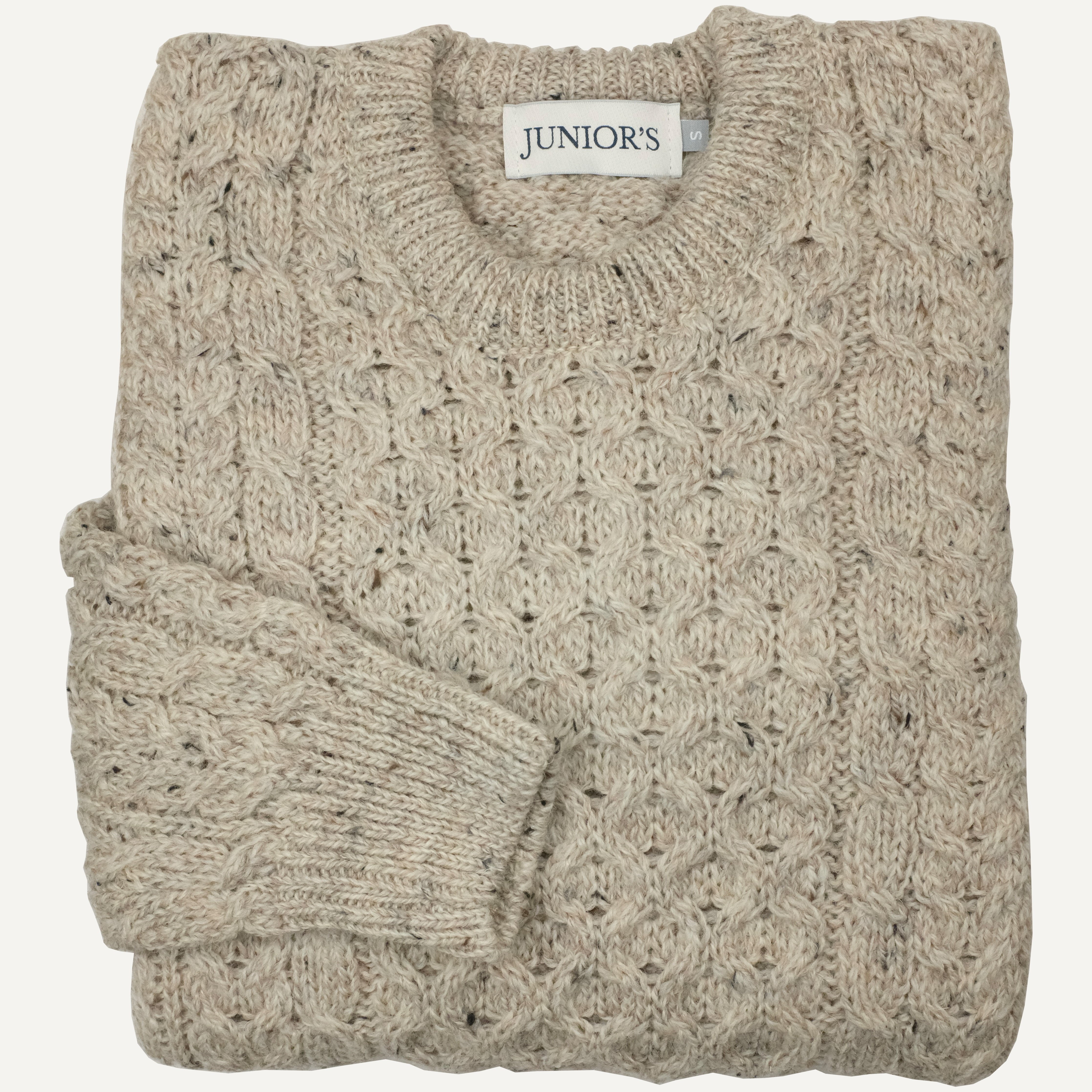 Oatmeal Donegal Irish Fisherman Sweater