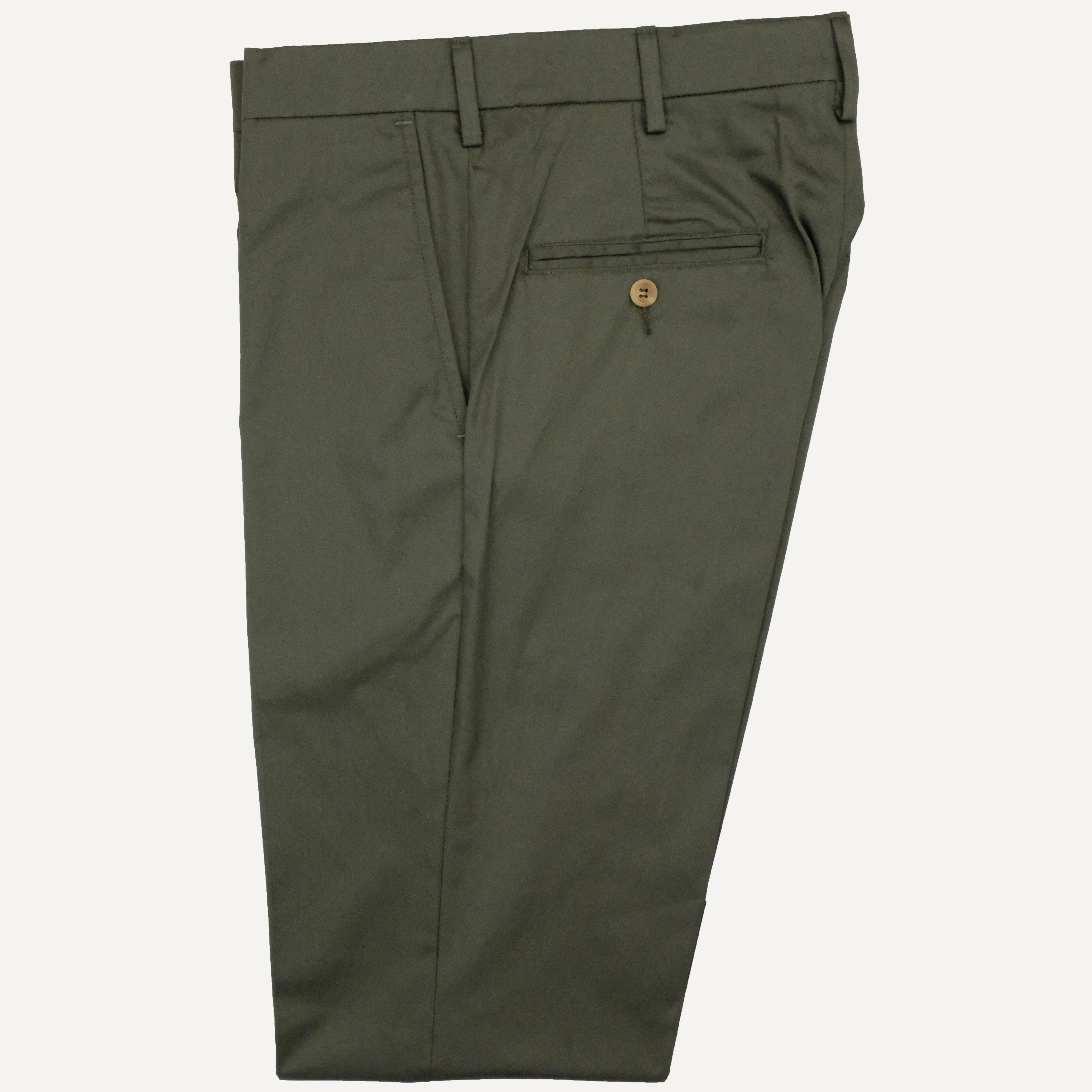 Olive Lightweight Cotton Twill Trouser