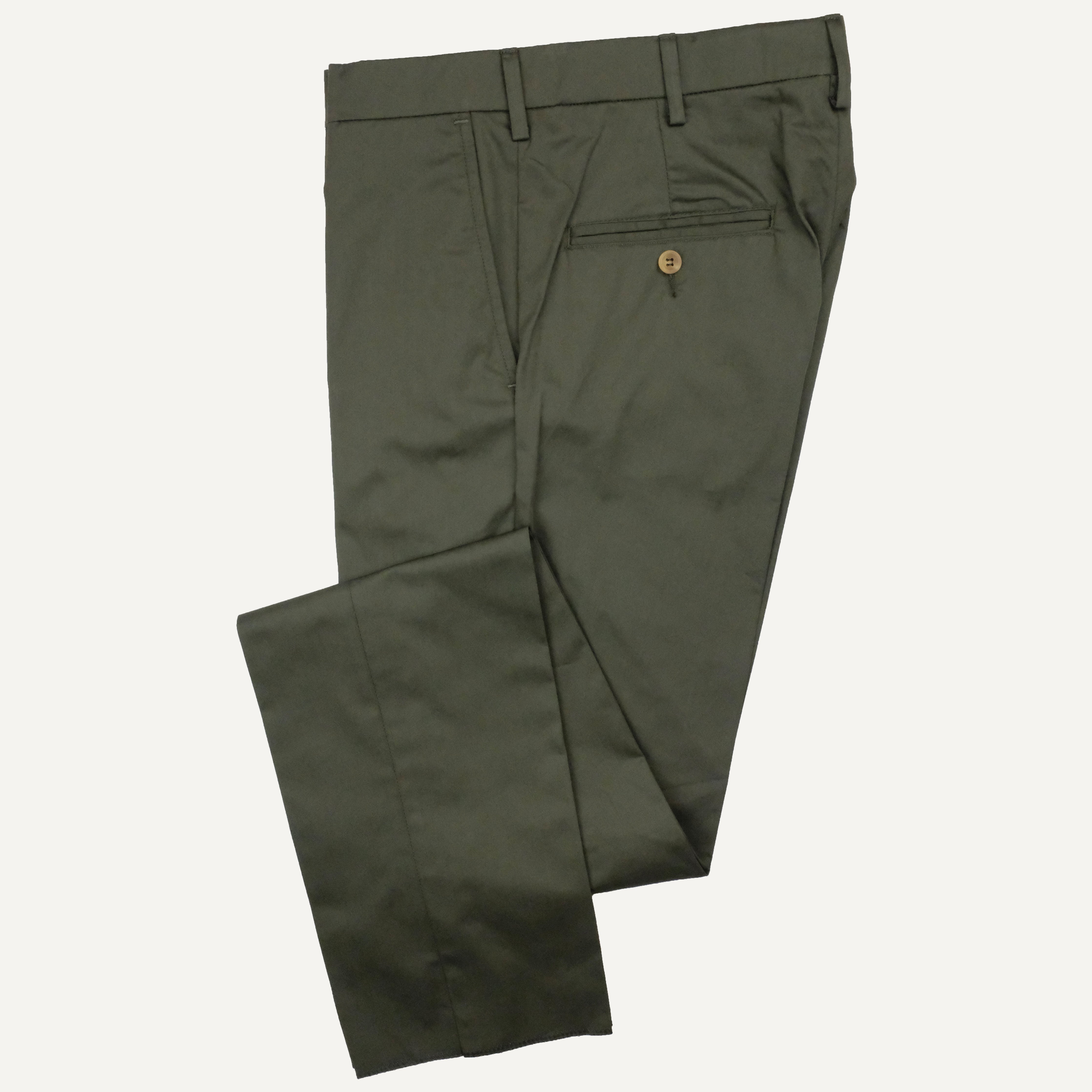 Olive Lightweight Cotton Twill Trouser