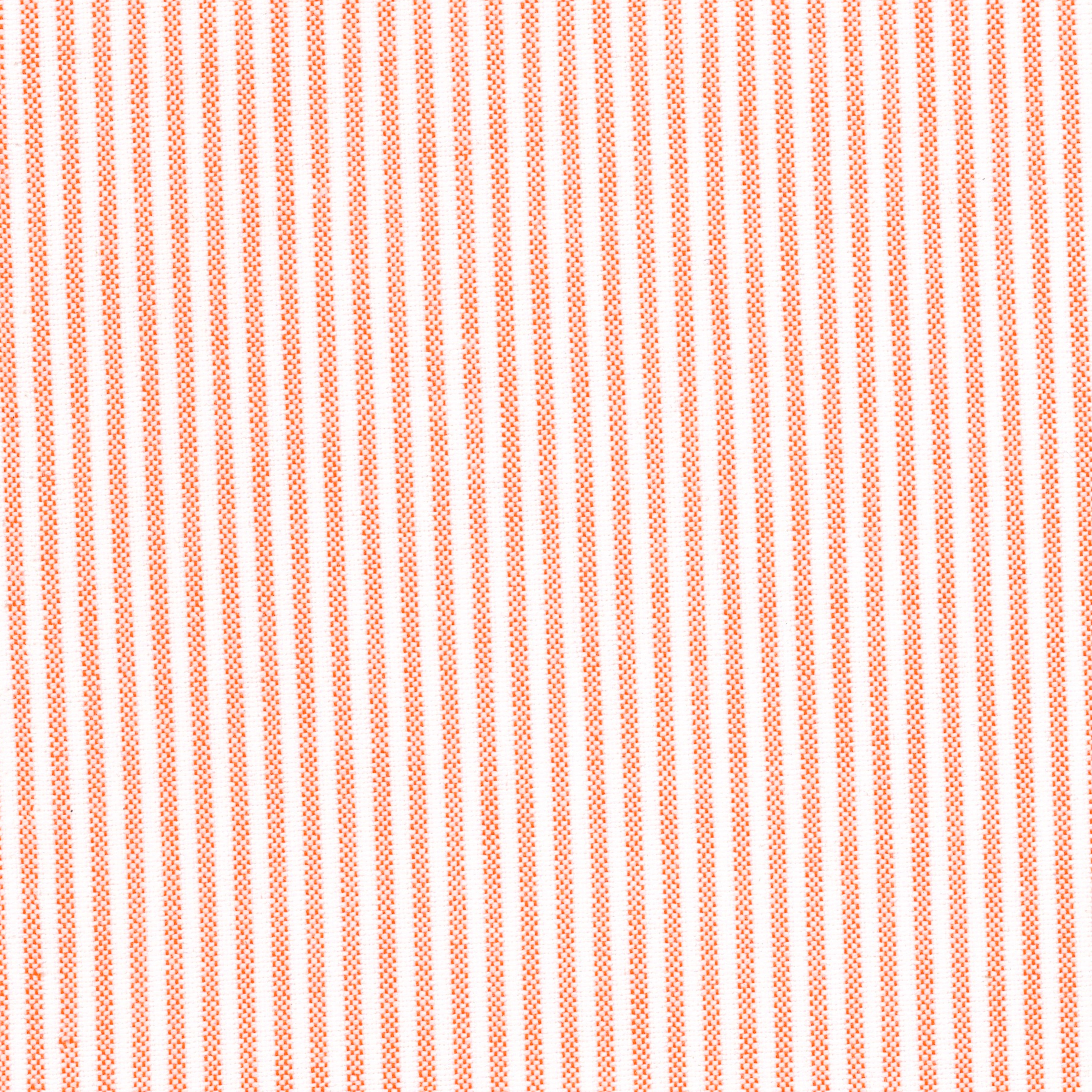 Orange & White University Stripe Oxford Cloth - Made-to-Order Shirt