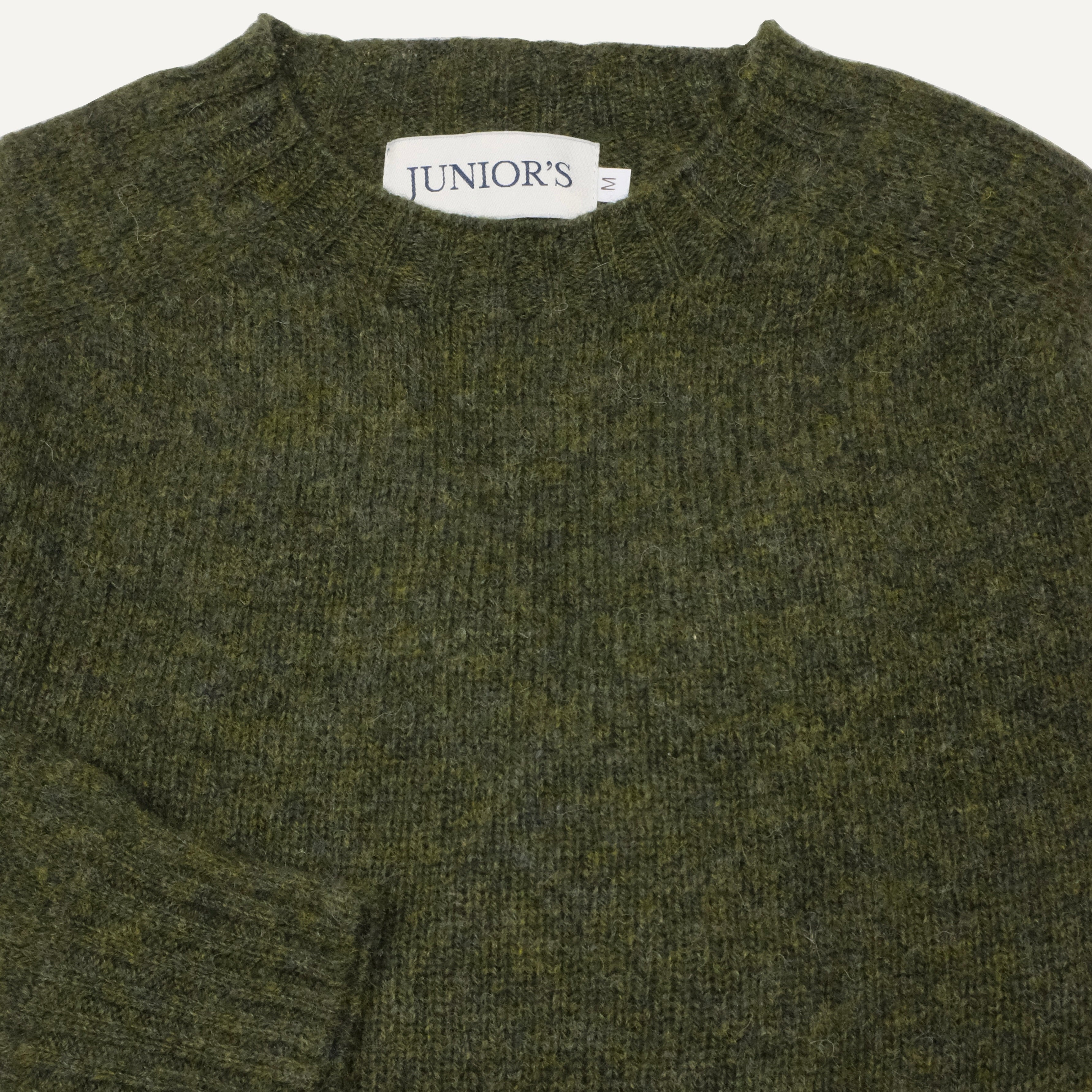 Pine Scottish Shetland Crewneck Sweater