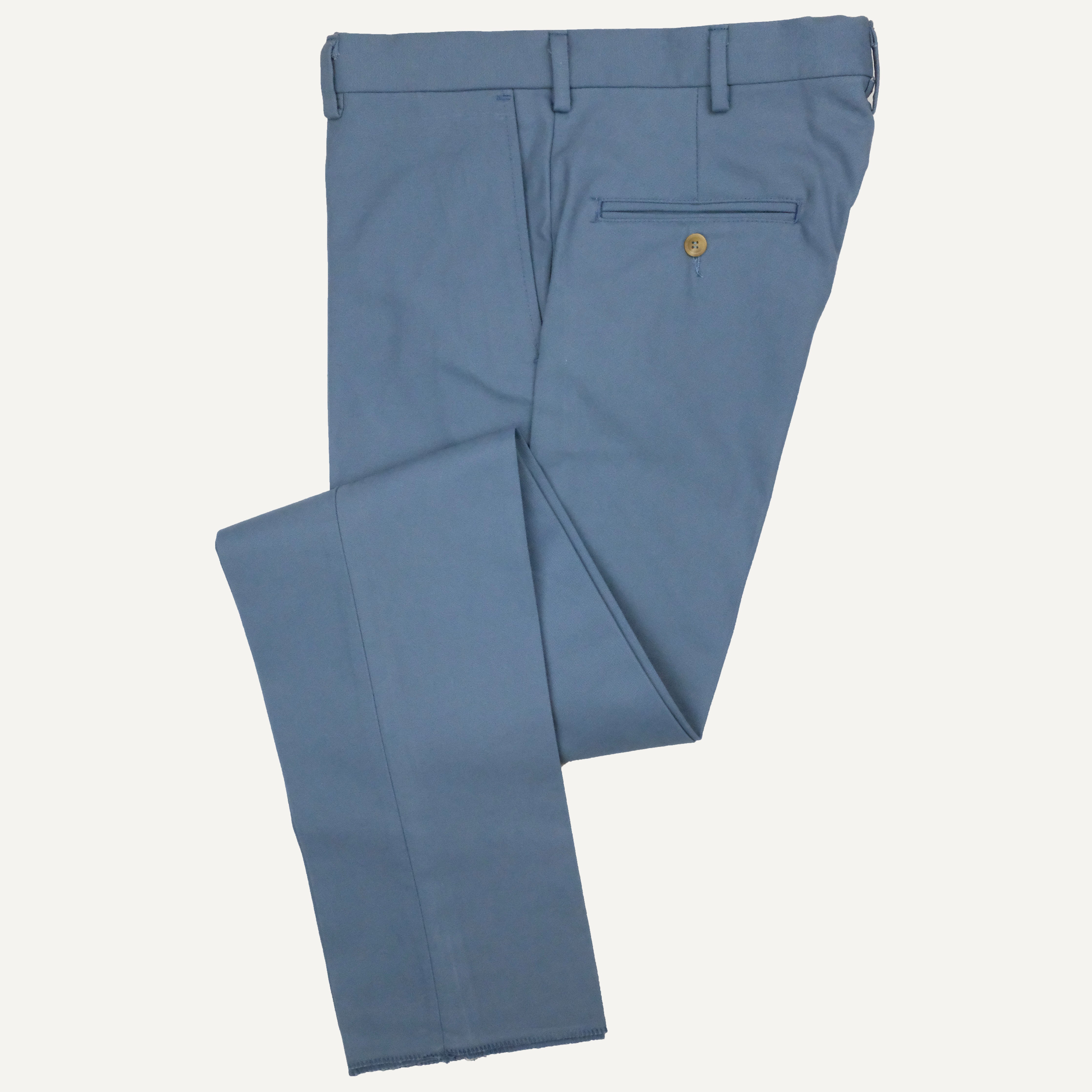 Steel Blue Cotton Canvas Trouser