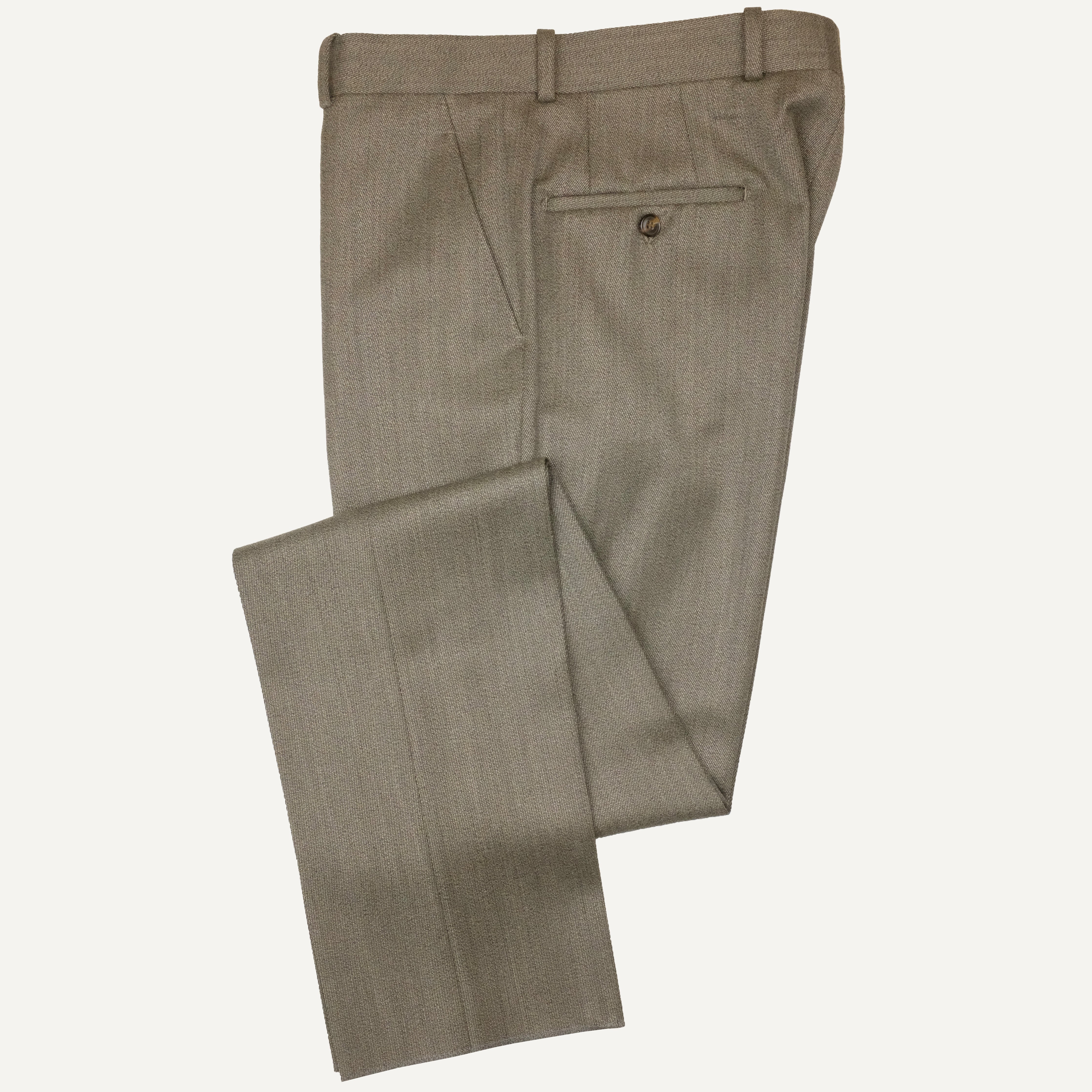 Tan Covert Twill Dress Trouser
