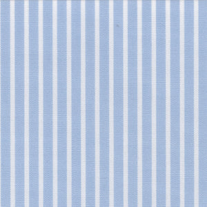 Sky Blue & White Reverse Stripe Broadcloth - Made-to-Order Shirt