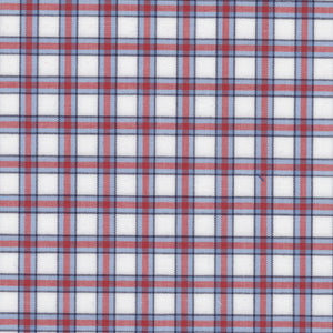 Red & Sky Plaid Twill - Made-to-Order Shirt