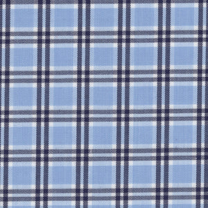 Navy & Blue Plaid Twill - Made-to-Order Shirt