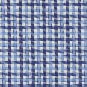 Navy & Blue Mini Check Twill - Made-to-Order Shirt