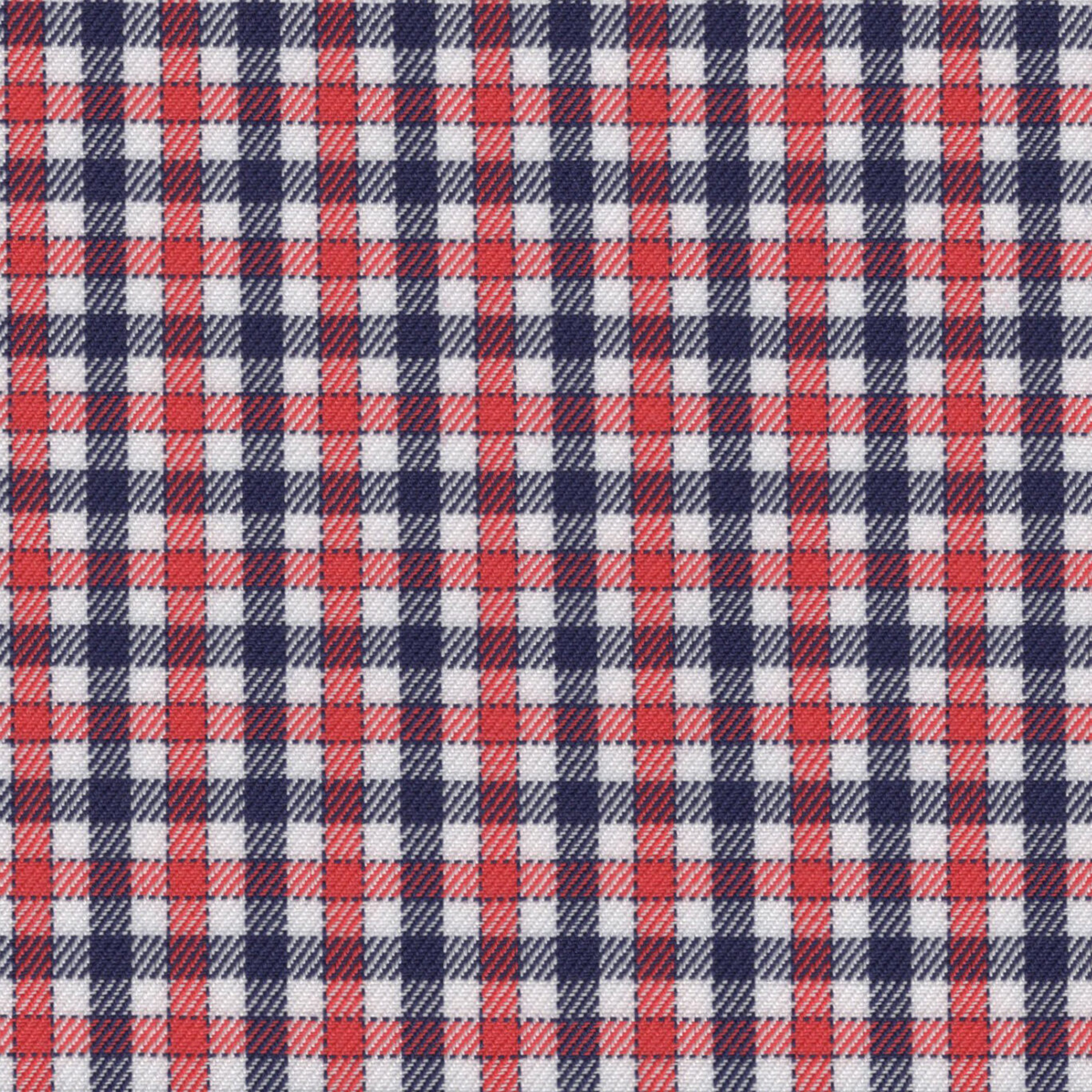 Red & Blue Mini Check Twill - Made-to-Order Shirt