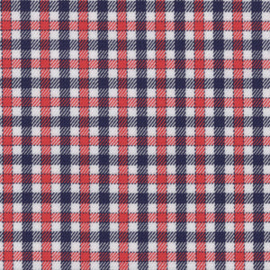 Red & Blue Mini Check Twill - Made-to-Order Shirt