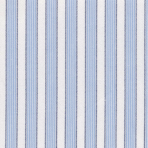 Blue & White Stripe Broadcloth - Made-to-Order Shirt