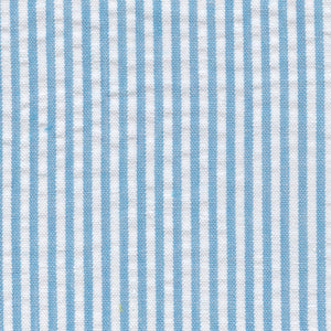Teal Blue & White Seersucker - Made-to-Order Shirt