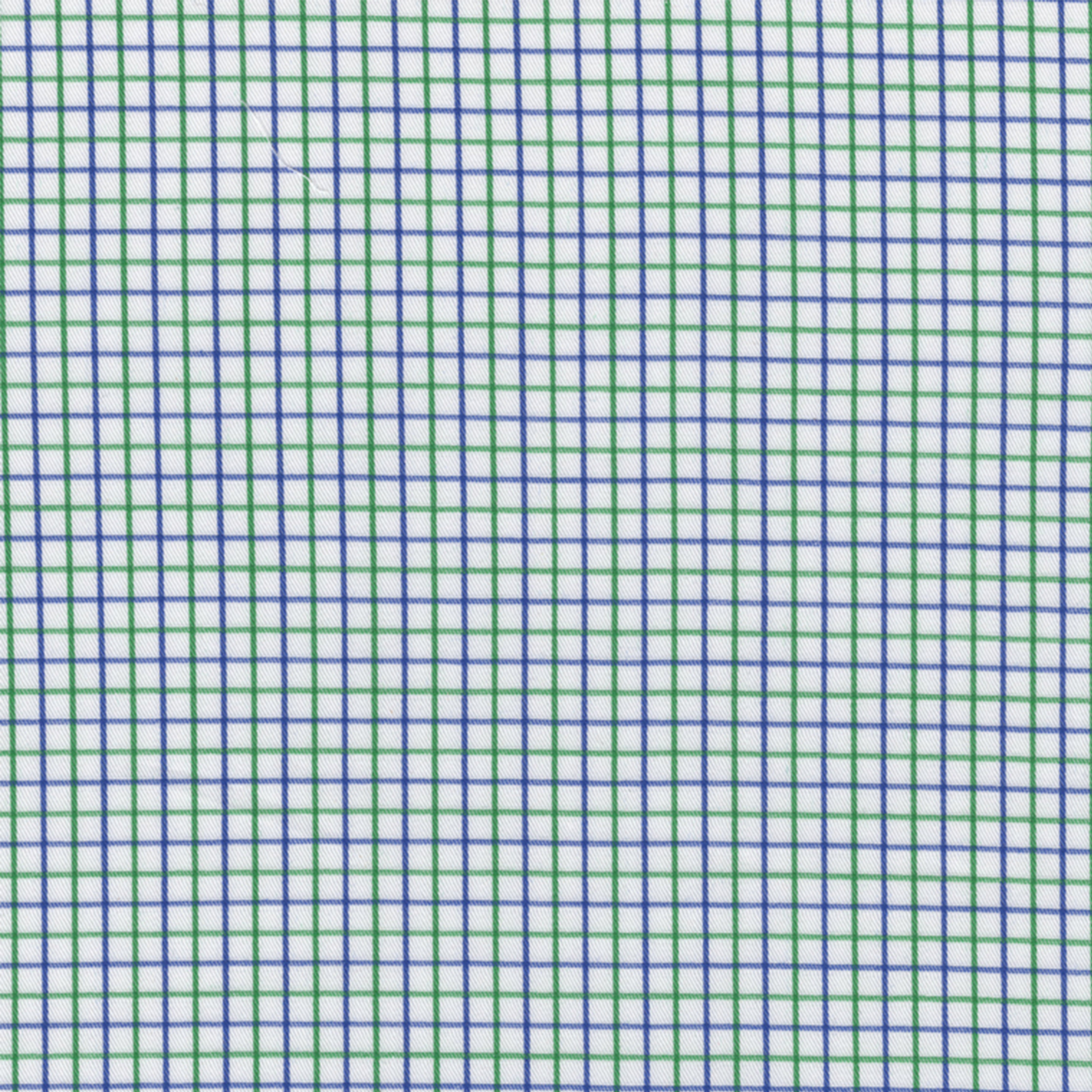 Blue & Green Tattersall Check Broadcloth - Made-to-Order Shirt
