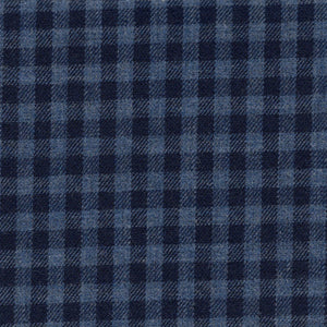 Navy & Blue Check Flannel- Made-to-Order Shirt