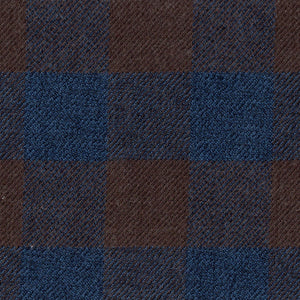 Brown & Blue Large Check Flannel- Made-to-Order Shirt