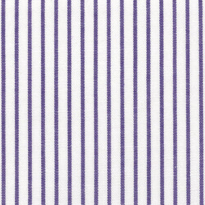Lavender & White Banker Stripe Broadcloth - Made-to-Order Shirt