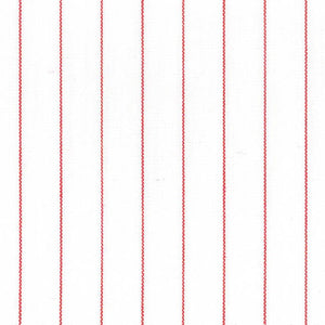 Red & White Pencil Stripe Broadcloth Button-Down - Made-to-Order Shirt