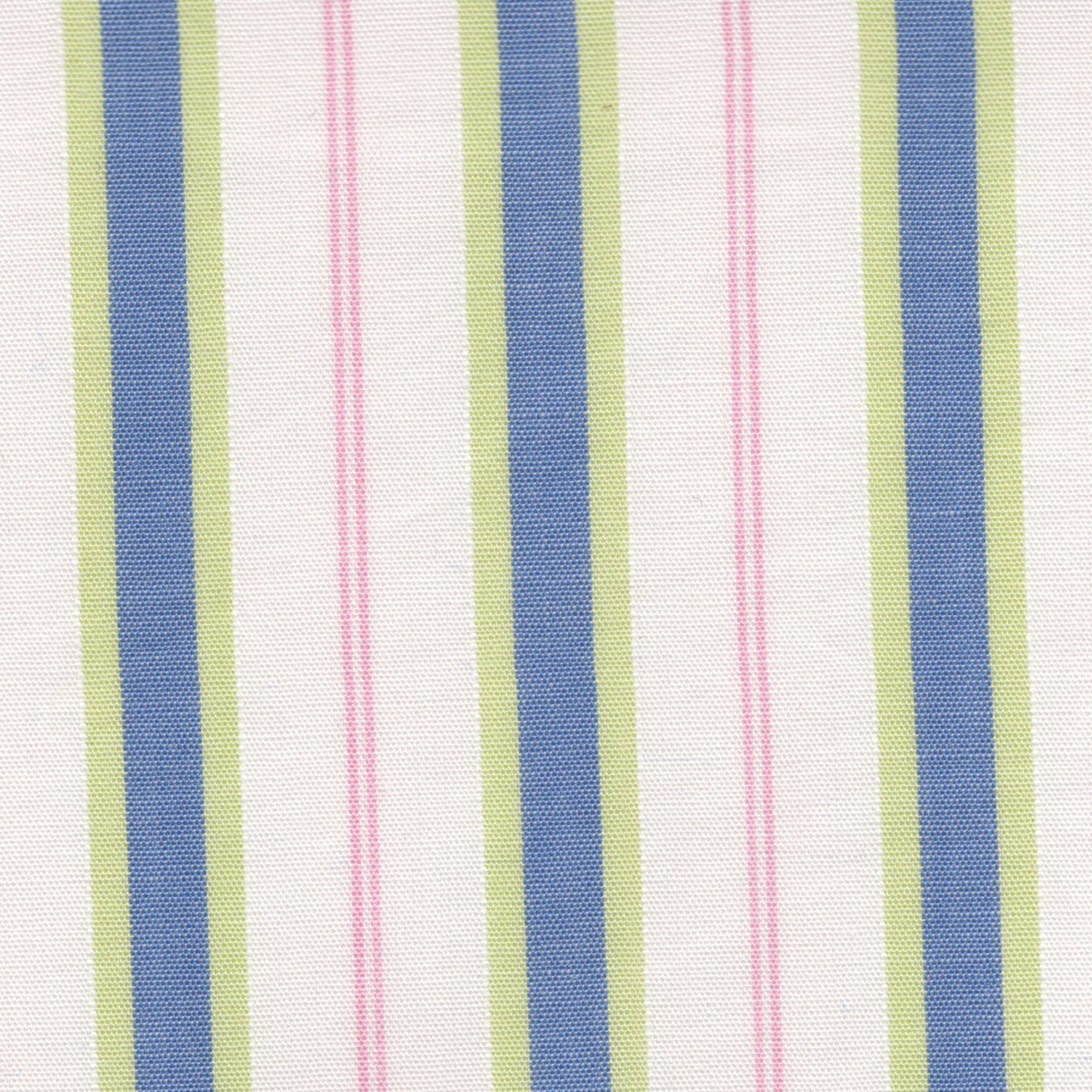 Blue, Lime & Pink Summer Stripe Broadcloth - Made-to-Order Shirt