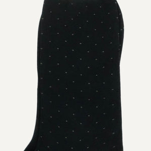 Black Pin Dot Mid-Calf Sock