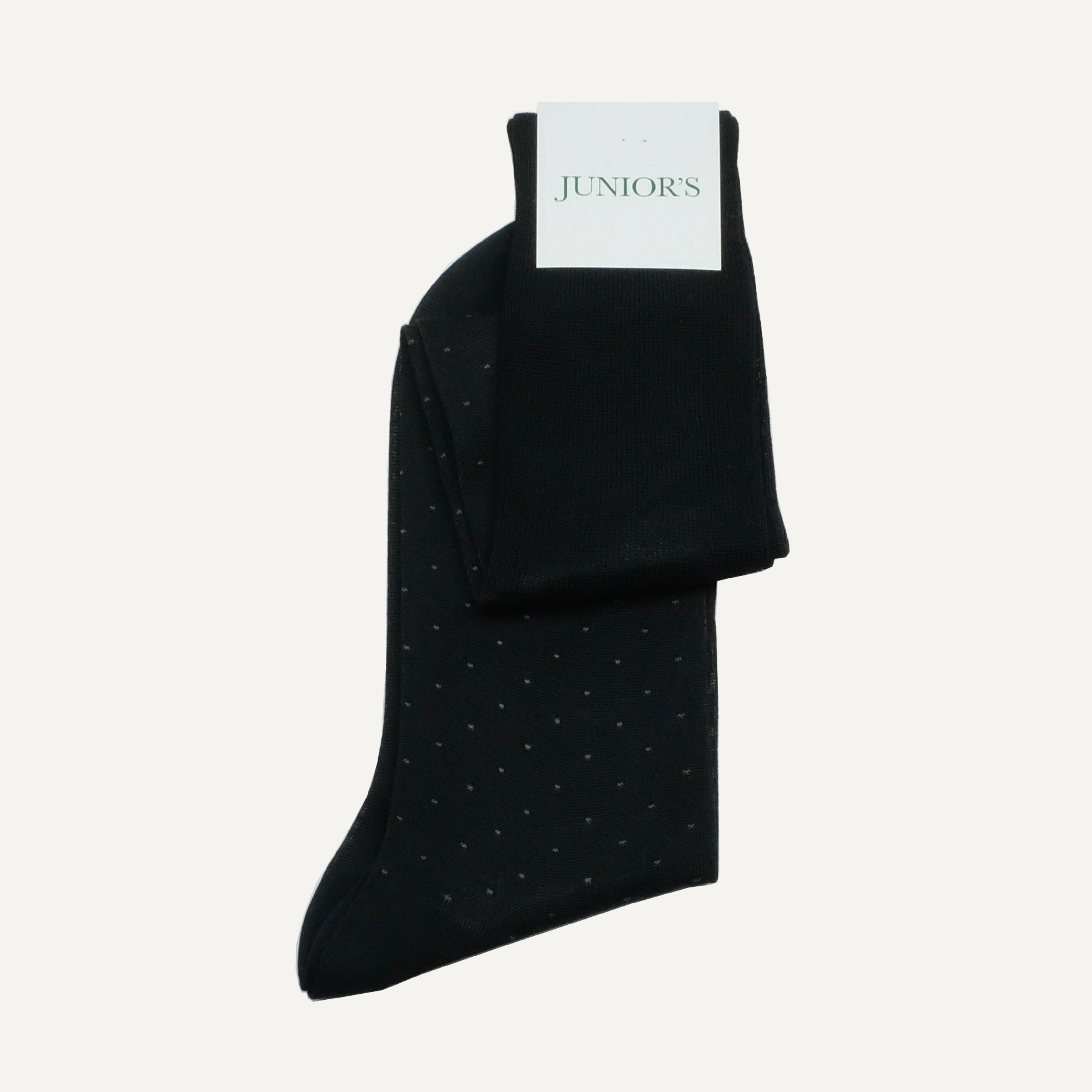 Black Pin Dot Over-the-Calf Sock