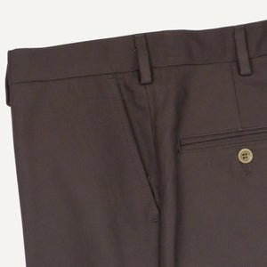 Brown Cotton Canvas Trouser